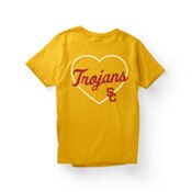 USC Trojans Youth Team Trojan Gold Trojans Heart Youth T-Shirt